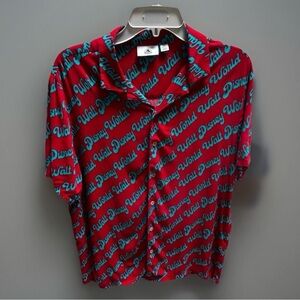 Walt DISNEY World Parks Vintage Short Sleeve Button Shirt Hawaiian Size
Medium